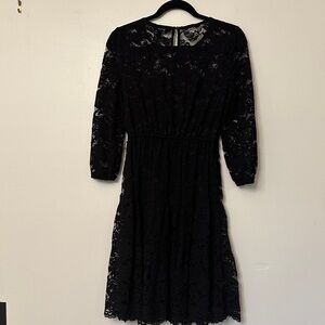 Simply Vera Wang Lace Goth Coquette Scalloped Hem Lace Dress Dress sz XS